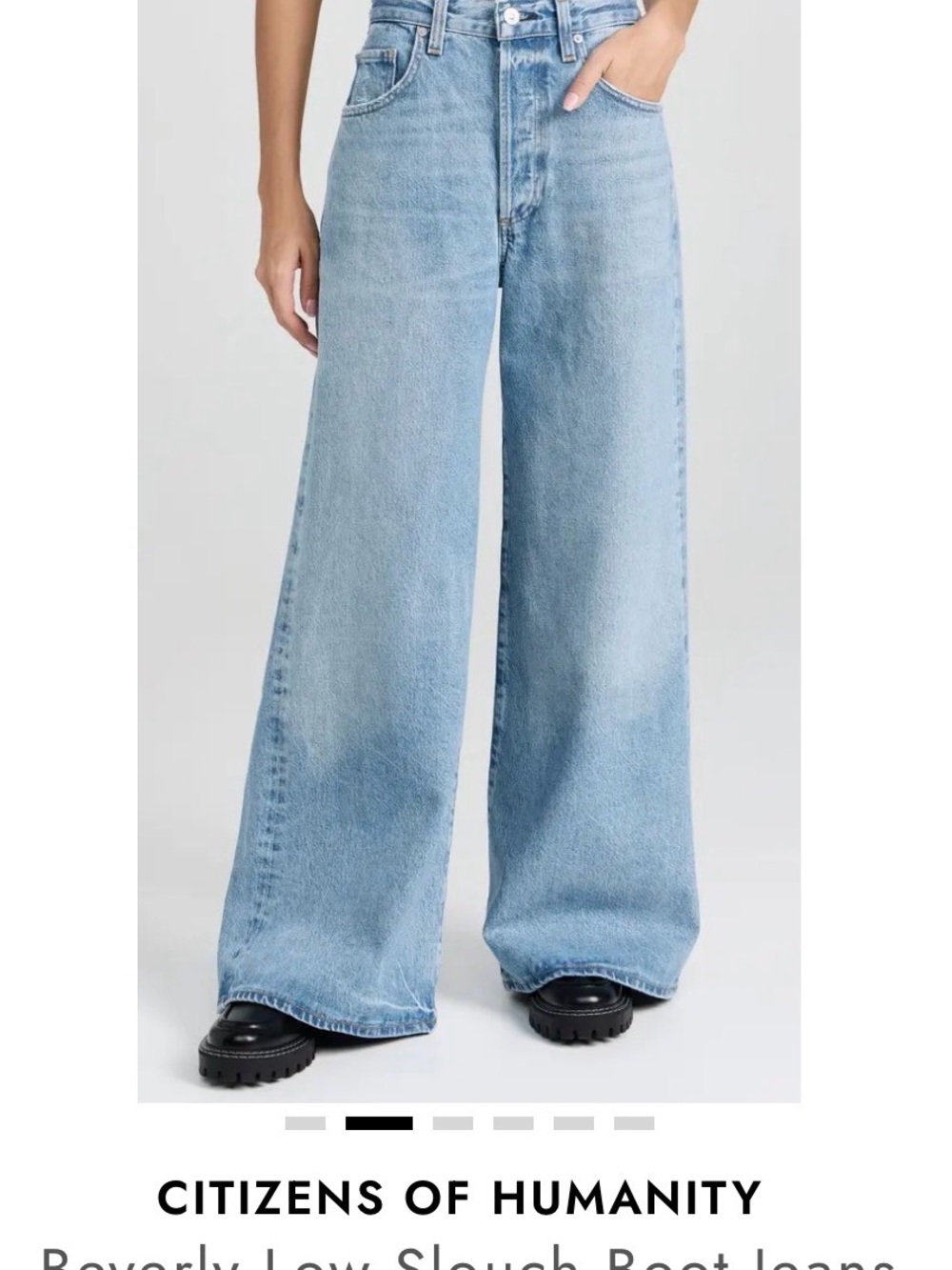 Citizens Of Humanity Light Blue Wide-Leg High-Rise Jeans - Carousel size 25